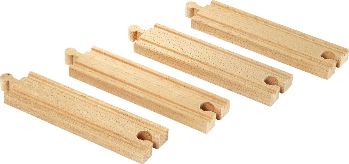 Middellange rechte rails - 33335 - uitbreiding voor BRIO World - vanaf 3 jaar de BRIO en Multicolore – photo du produit