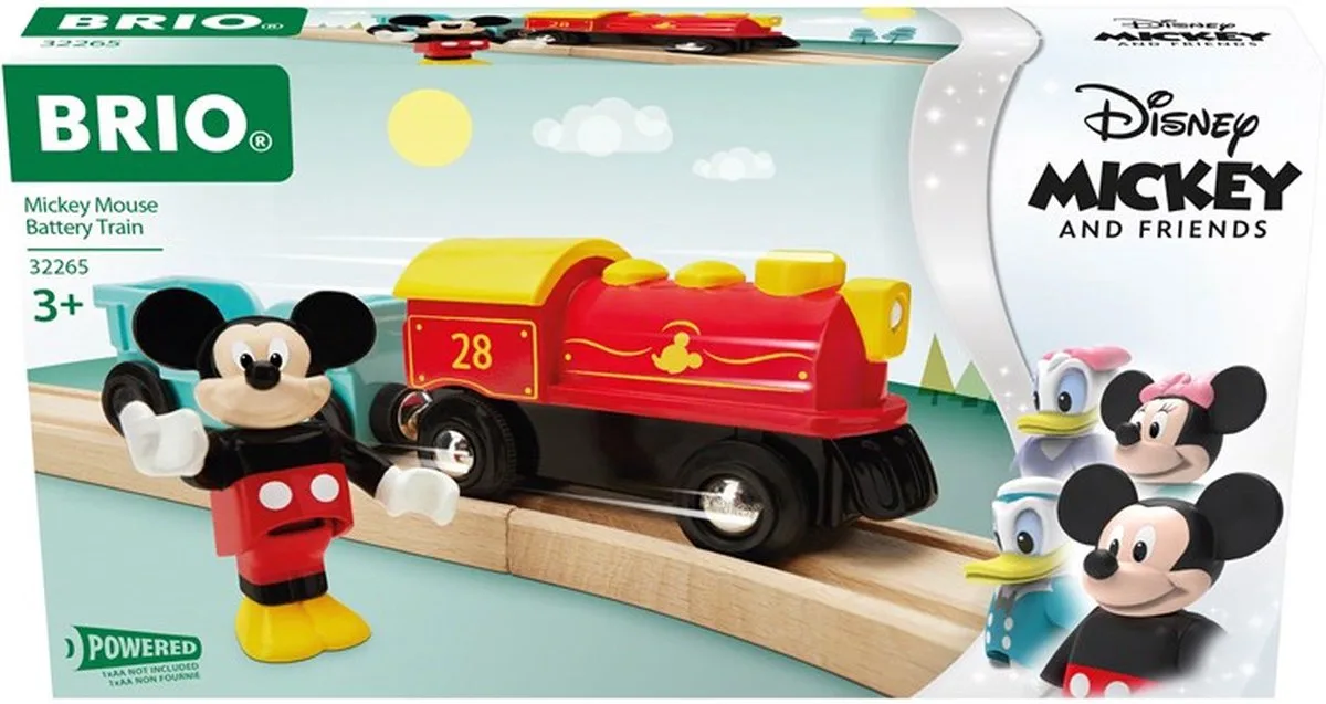 Playset Brio Micky Mouse Battery Train 3 Onderdelen från BRIO i Flerfärgad – produktbild