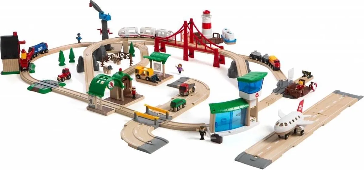 Premium treinset BRIO World - 33766 - complete treinset, zelfstandig speelbaar - vanaf 3 jaar by BRIO in Multicolour – product photo