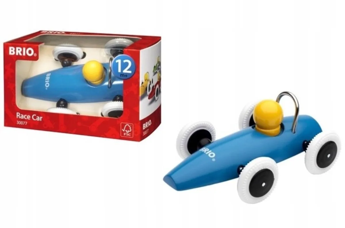Race Car Houten Speelgoed Auto - Vanaf 12 Maanden van BRIO in Blauw – productfoto