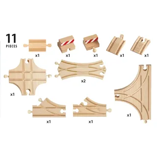 Rails uitbreidingsset voor experts - 33307 - Treinbaanonderdeel från BRIO i Brun – produktbild 4 av 4