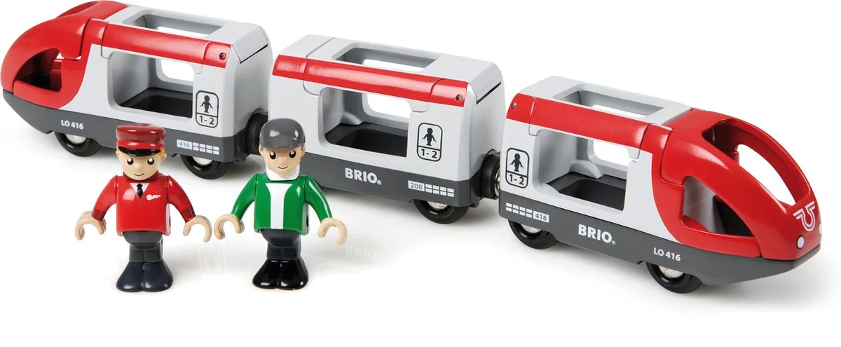 Rode Passagierstrein - Driedelige trein voor BRIO World - 33505 de BRIO en Multicolore – photo du produit