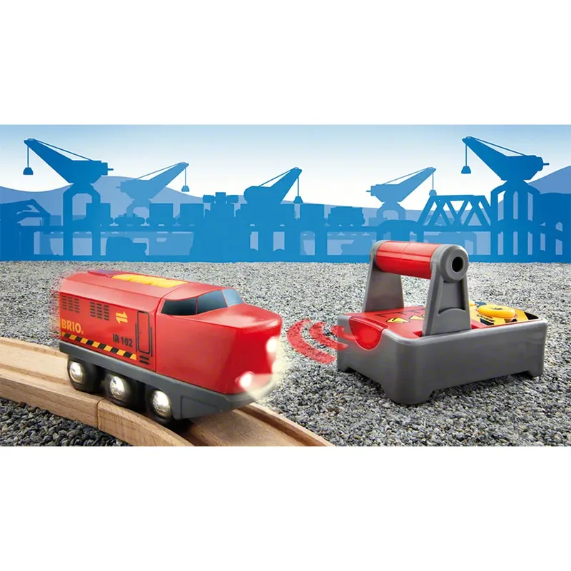 Rode RC trein locomotief - Met afstandsbediening en licht & geluid - 33213 by BRIO in Red – product photo 2 of 6