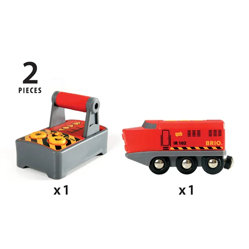 Rode RC trein locomotief - Met afstandsbediening en licht & geluid - 33213 by BRIO in Red – product photo 3 of 6