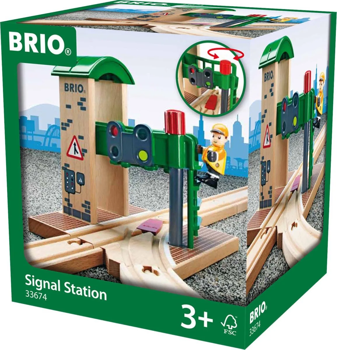 Spielzeugeisenbahn-Gebäude BRIO® WORLD, Signal Station von BRIO in Mehrfarbig – Produktfoto