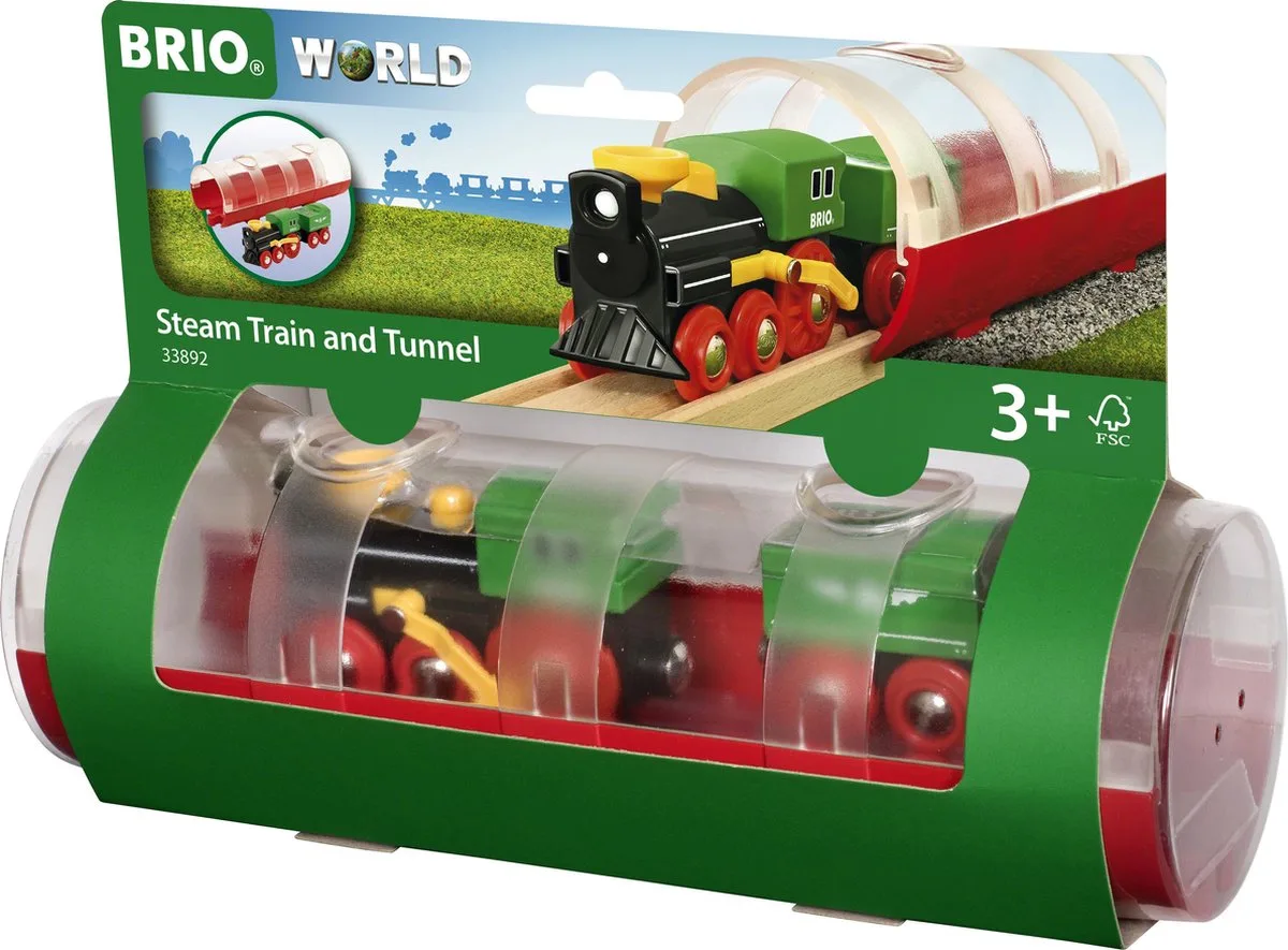 Stoomtrein & Tunnel - 33892 - uitbreiding voor BRIO World - vanaf 3 jaar van BRIO in Meerkleurig – productfoto