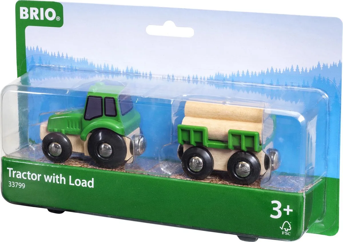 Tractor met aanhanger - 33799 - uitbreiding voor BRIO World - vanaf 3 jaar från BRIO i Flerfärgad – produktbild