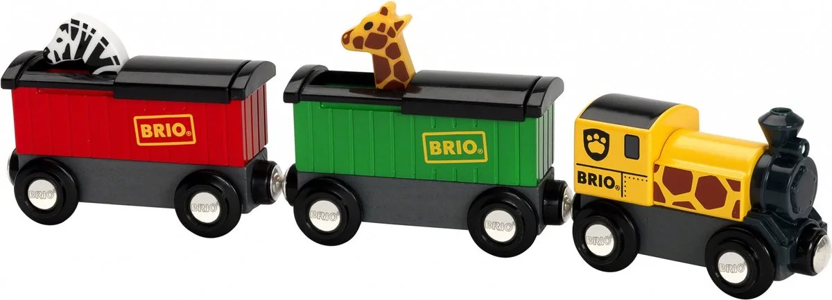 Trein met Safari Dieren - Treinbaanonderdeel voor 3+ jaar - 33722 van BRIO in Meerkleurig – productfoto