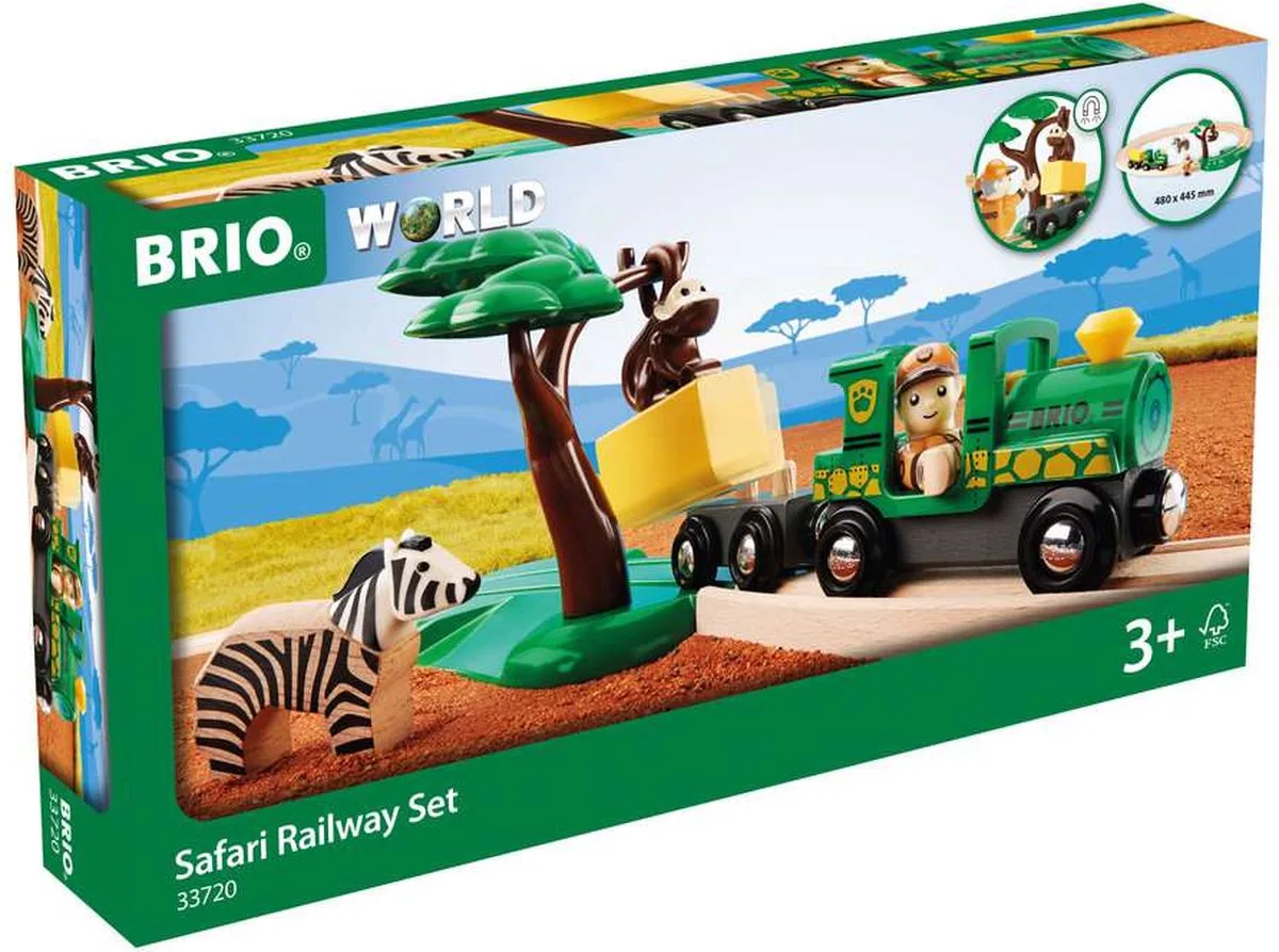 Treinset safari - 33720 van BRIO in Groen – productfoto