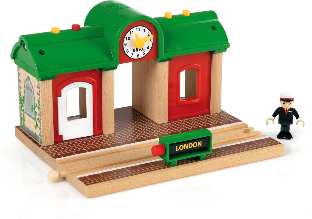 Treinstation met Geluidsopname Functie - 33578 van BRIO in Meerkleurig – productfoto