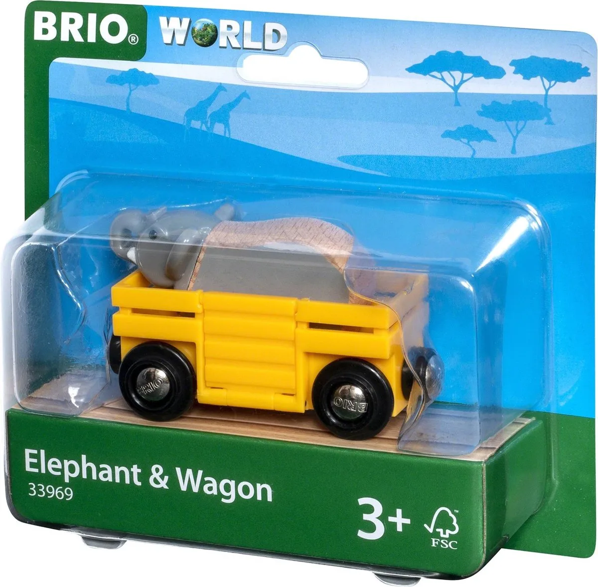 Wagon met olifant - 33969 - uitbreiding voor BRIO World - vanaf 3 jaar von BRIO in Mehrfarbig – Produktfoto
