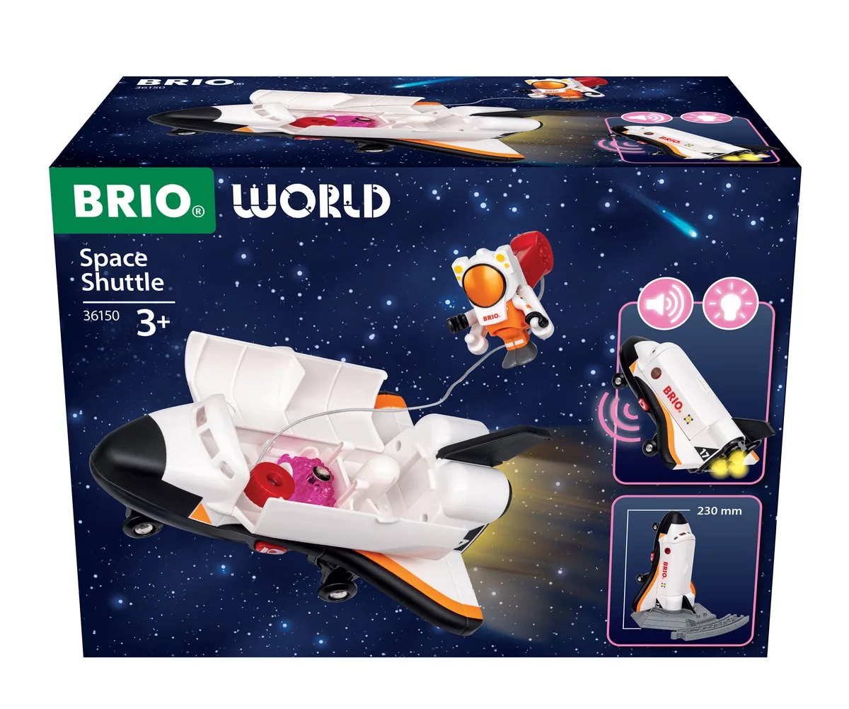 World Space Shuttle - ruimteshuttle met licht en geluid - 5-delig - vanaf 3 jaar från BRIO i Flerfärgad – produktbild