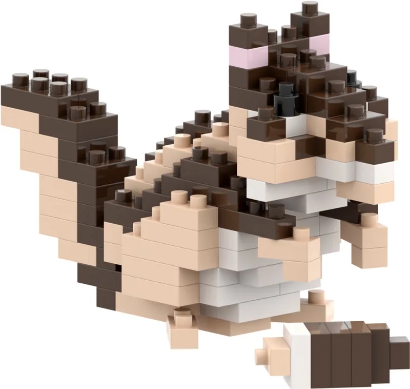 (Aard)Eekhoorn- Brixies- nano-bouwsteentjes by Brixies in Bruin – product photo