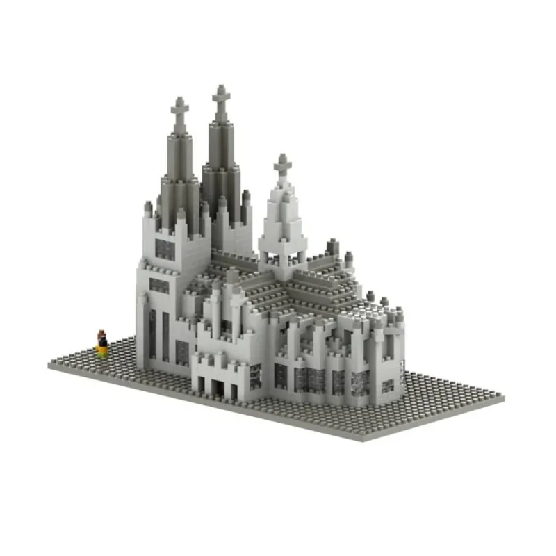 Bausatz Kölner Dom ca. 19,3 x 9,6 x 14,7 cm 1.284 Steine XL Geschenkbox by Brixies in Grey – product photo