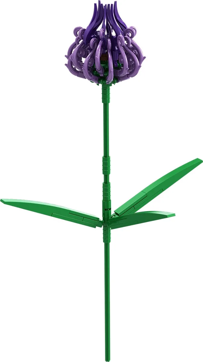 Bloem Zwartblauwe Rapunzel Phyteuma- Brixies- nano-bouwsteentjes by Brixies in Paars – product photo