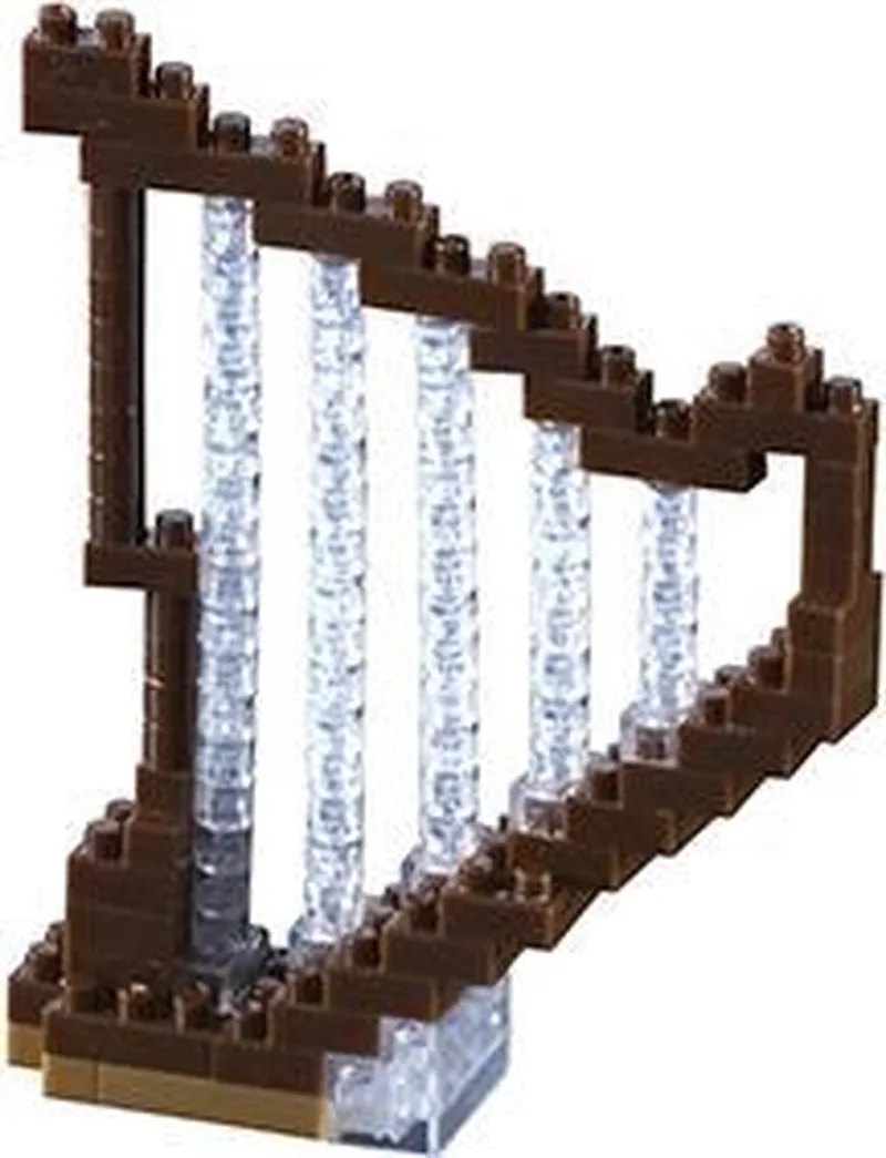 Muziekinstrumenten: HARP 115 stenen, in zakje, 8+ by Brixies in Bruin/wit – product photo