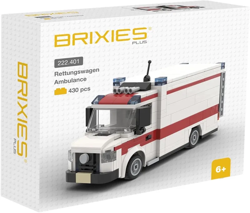 Plus – Ambulance Constructieset från Brixies i Wit – produktbild