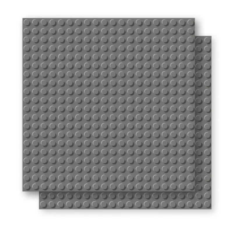 Plus Basis Platte Dunkelgrau 20 x 20 Noppen von Brixies – Produktfoto
