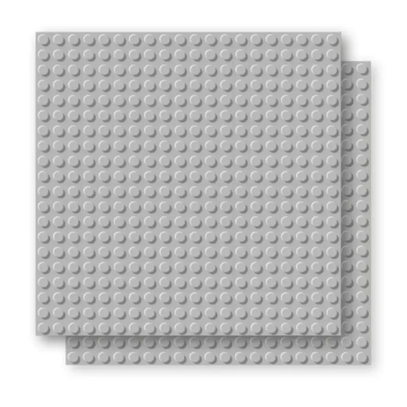 Plus Basis Platte Hellgrau 20 x 20 Noppen von Brixies – Produktfoto