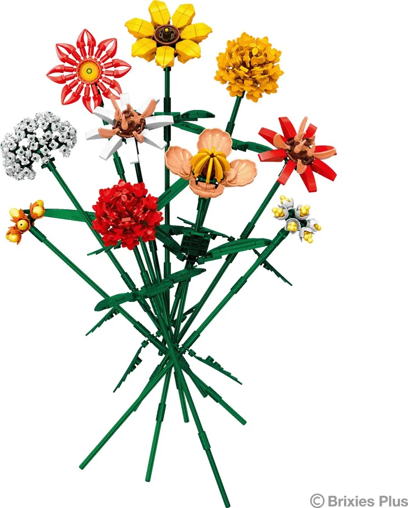 Plus Bloemenboeket Happy Sunset - Nano Bouwset Bloemen - 840 onderdelen - Vanaf 8 jaar by Brixies in Geel – product photo