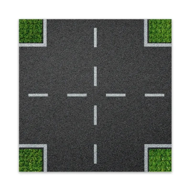 Plus Designer Platte Straße Kreuzung 32 x 32 Noppen von Brixies – Produktfoto