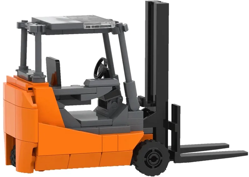 Plus- Vorkheftruck- Bouwstenen DIY by Brixies in Oranje – product photo