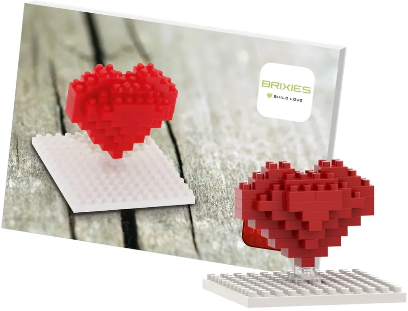 Postkaart – Hart by Brixies in Rood – product photo