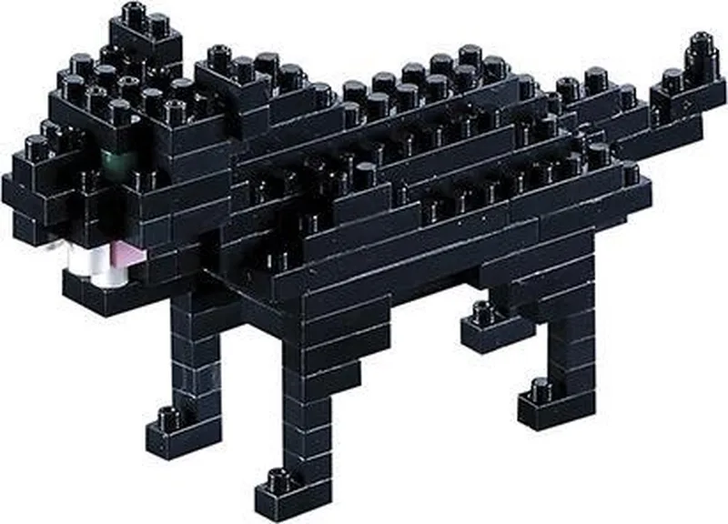 Zwarte Panter - Nano Bouwset Dieren - 107 onderdelen - Vanaf 8 jaar by Brixies in Zwart – product photo
