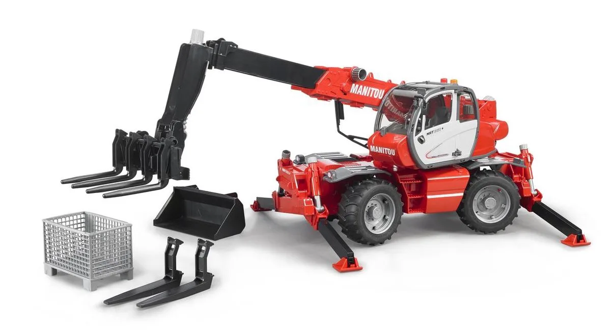 Manitou MRT 2150 verreiker met accessoires fra Bruder i Bruder 2129 – produktbillede