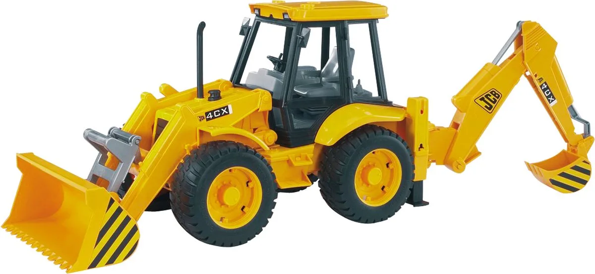 02428 JCB 4CX Baggerlader, Modellfahrzeug von Bruder in Gelb – Produktfoto