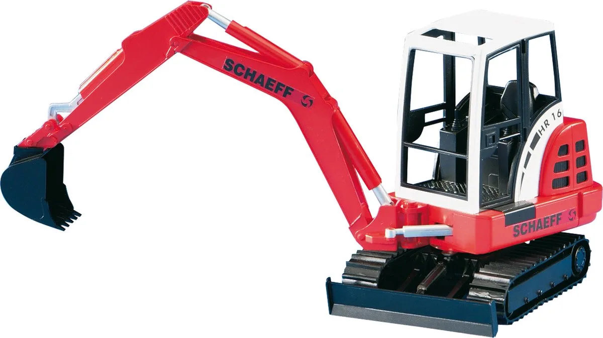 Mini-bagger Schaeff Hr16 von Bruder in Rot – Produktfoto