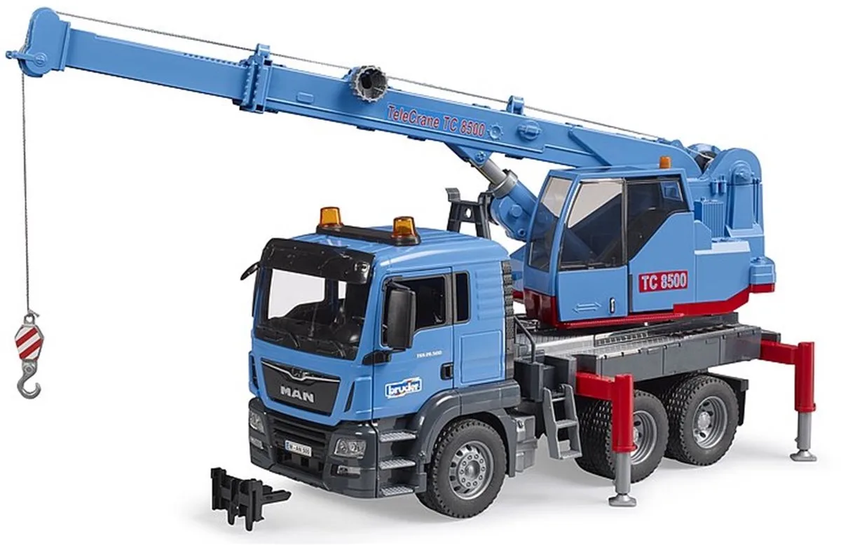 MAN modèle fini Modèle réduit dengin de chantier de Bruder en Bleu – photo du produit