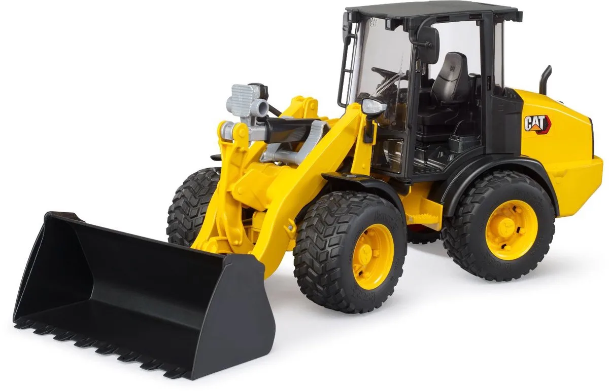 Caterpillar Kompakt styrehjulsoplader Færdig model Byggekøretøj modelbyg fra Bruder i Kleurloos – produktbillede