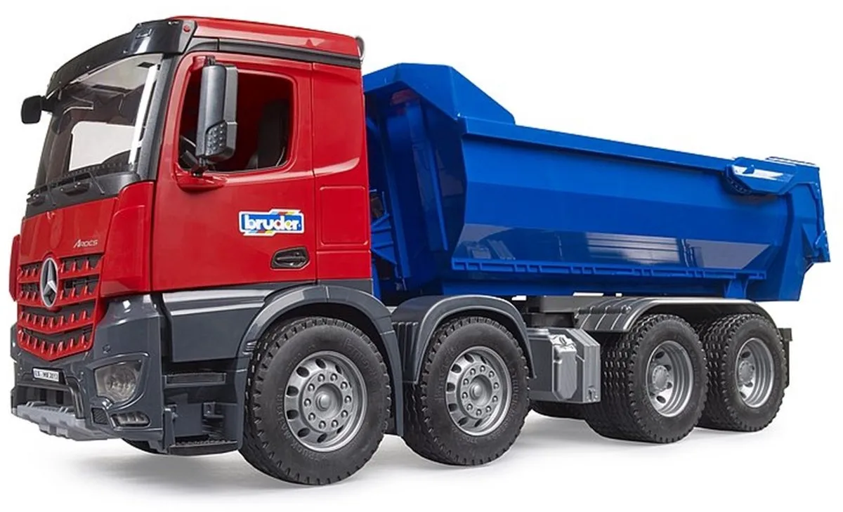 Mercedes Arocs Kipper de Bruder en Rouge et bleu – photo du produit