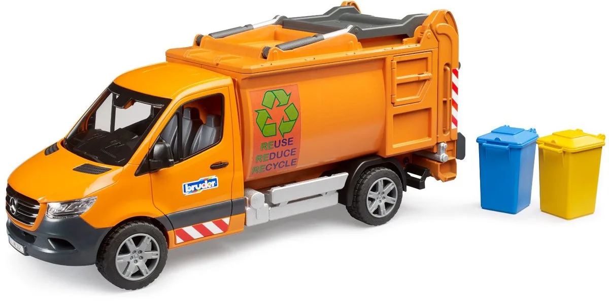 Mercedes Benz Sprinter gemeentelijke afvalverwijdering Kant-en-klaar model Bedrijfswagen(model) de Bruder en Multicolore – photo du produit