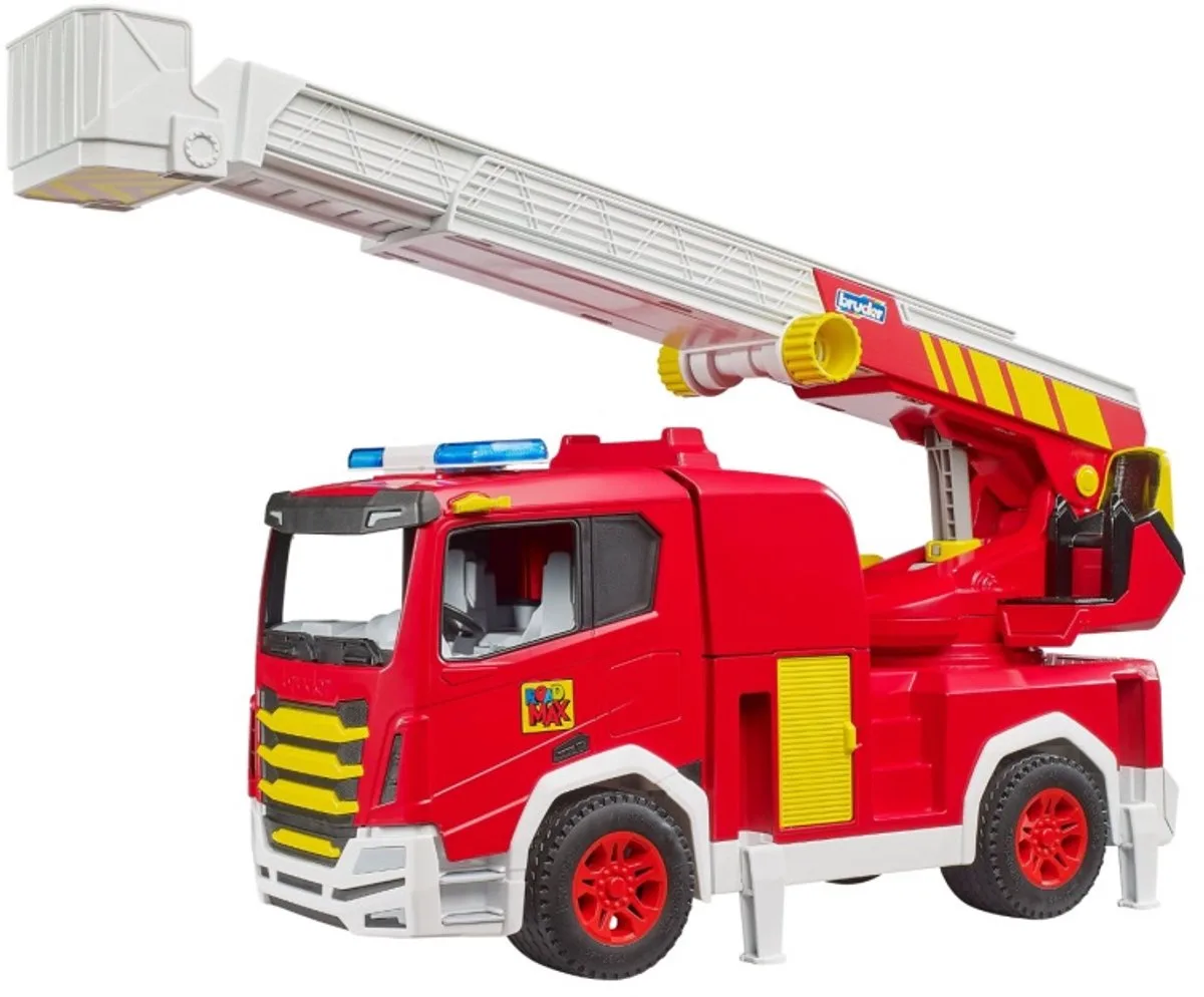 ROADMAX Brandbil med drejestige von Bruder in Rot – Produktfoto