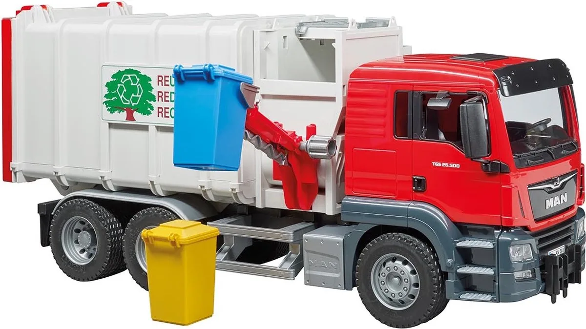 Vuilniswagen / Loading Grabage Truck (BR3761) by Bruder in Multicolour – product photo