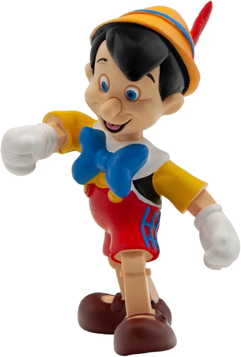 Bullyland 12399 – Speelfiguur en verzamelfiguur met uitschuifbare neus, ca. 7 cm – levensecht en detailrijk vormgegeven – ideaal als taartfiguur en klein cadeautje voor kinderen vanaf 3 jaar. de Bullyland en Pinokkio – photo du produit