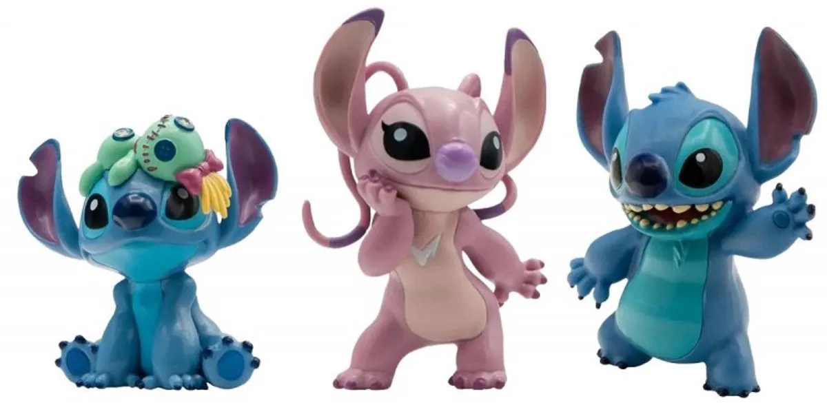 Bullyland 12591 – Speelfiguur en verzamelfiguur Stitch (Disney’s Lilo & Stitch - 3 figuurtjes) – ca. 5,5 cm – levensecht en detailrijk vormgegeven – ideaal als taartfiguur en klein cadeautje voor kinderen vanaf 3 jaar. van Bullyland in Stitch, Lilo & Scrump – productfoto