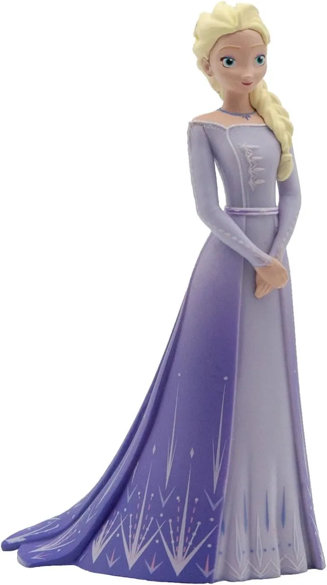 Bullyland 13510 – Speelfiguur en verzamelfiguur Elsa uit Disney Frozen 2, ca. 5,8 × 10 × 6,5 cm – levensecht en detailrijk vormgegeven – ideaal als taartfiguur en klein cadeautje voor kinderen vanaf 3 jaar. från Bullyland i Elsa prinses Frozen 2 – produktbild