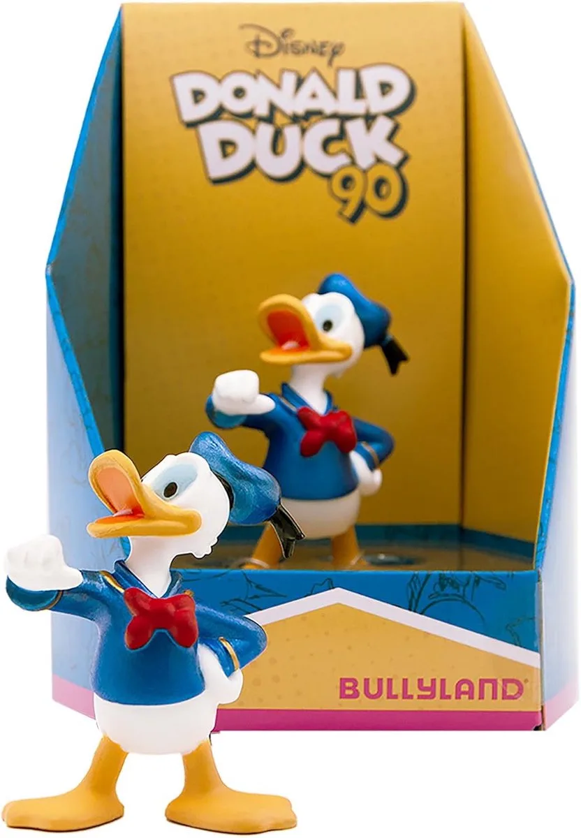 Bullyland 15089 – Speelfiguur en verzamelfiguur Donald Duck (90 jaar jubileumeditie) – Figuur ca. 6,5 cm – levensecht en detailrijk vormgegeven – ideaal als taartfiguur en klein cadeautje voor kinderen vanaf 3 jaar. de Bullyland en Donald Duck jubileum – photo du produit