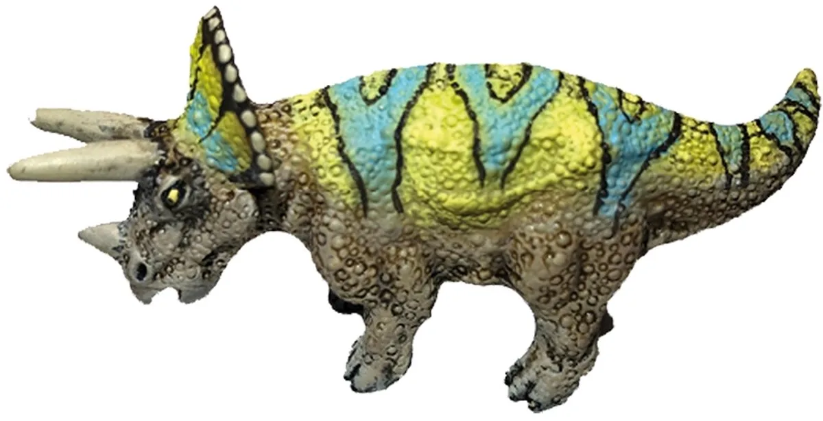 Bullyland 61317 – Speelfiguur Mini‑Dinosaurus – ca. 7,5 cm – levensecht en detailrijk vormgegeven – ideaal als educatief speelfiguur, decoratie of klein cadeautje voor kinderen vanaf 3 jaar von Bullyland in Triceratops – Produktfoto
