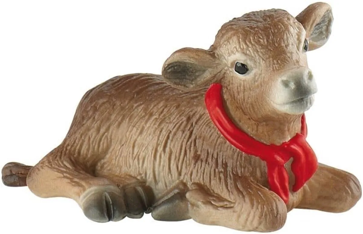 Bullyland 62321 – Speelfiguur en verzamelfiguur Alp Kalf Nina – ca. 6,5 cm – levensecht en detailrijk vormgegeven – ideaal als taartfiguur en klein cadeautje voor kinderen vanaf 3 jaar. von Bullyland in Koe Alpenkoe Nina – Produktfoto