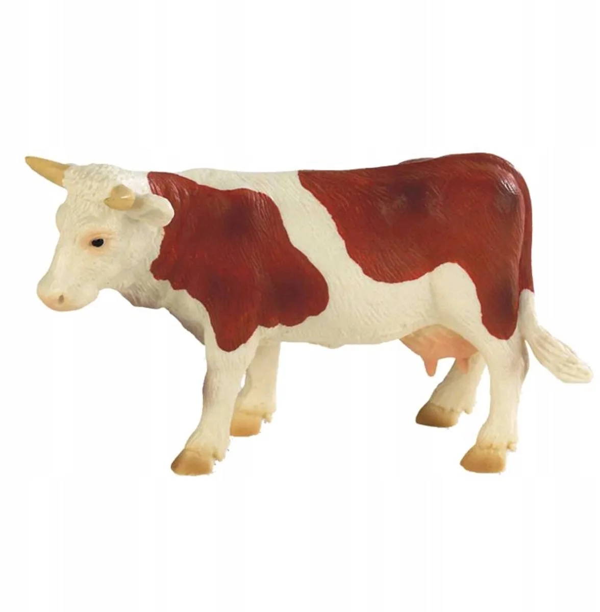 Bullyland 62610 – Speelfiguur en verzamelfiguur Koe Fanny Bruin/Wit – ca. 9 cm – levensecht en detailrijk vormgegeven – ideaal als educatief speelfiguur, taartdecoratie of klein cadeautje voor kinderen vanaf 3 jaar. van Bullyland in Koe Fanny bruin – productfoto