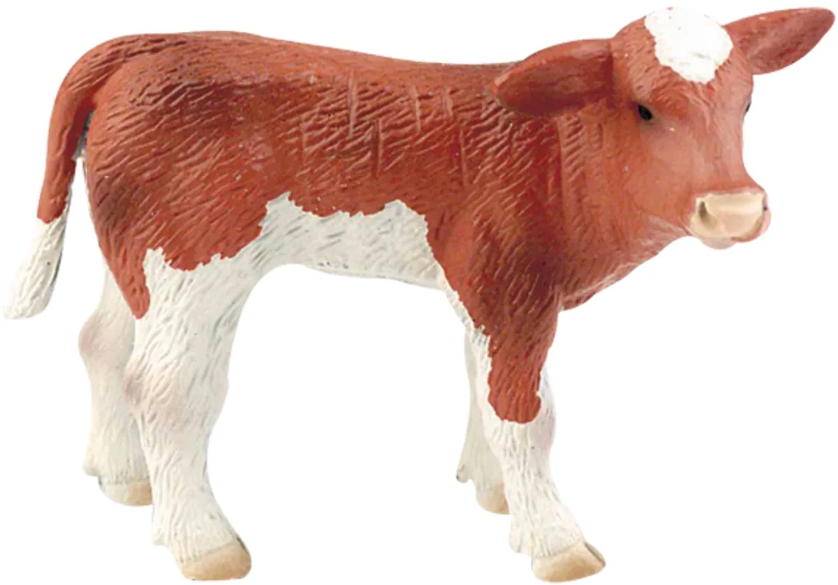 Bullyland 62630 – Speelfiguur en verzamelfiguur Kalf Mona bruin/wit – ca. 5,5 cm – levensecht en detailrijk vormgegeven – ideaal als educatief speelfiguur en klein cadeautje voor kinderen vanaf 3 jaar. von Bullyland in Koe Kalf Mona – Produktfoto