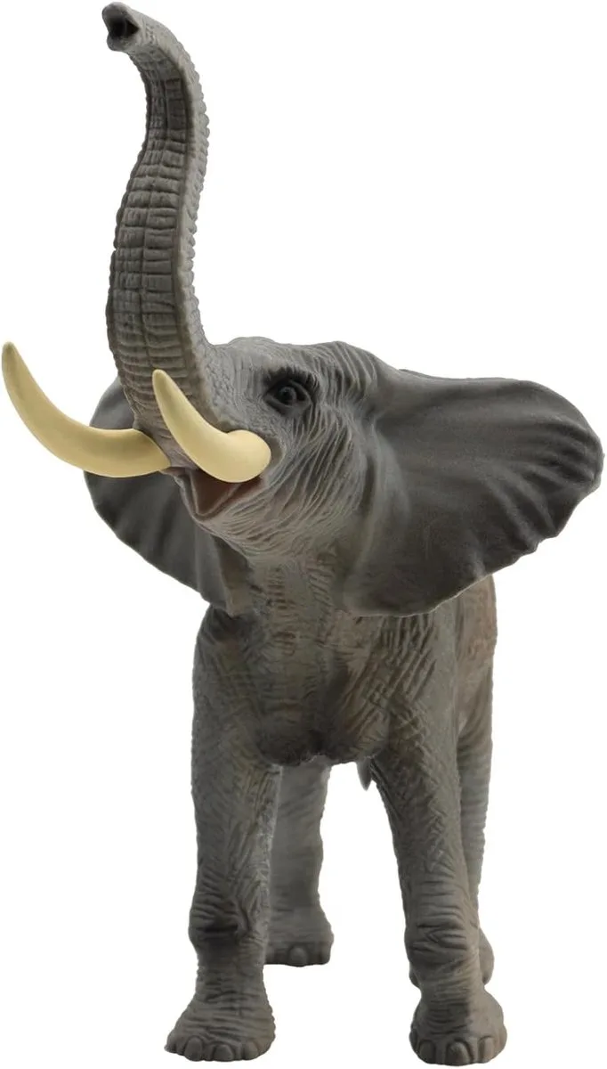 Bullyland 63685 – Speelfiguur Afrikaanse Olifant – ca. 21 x 10 x 18 cm – levensecht en detailrijk vormgegeven – ideaal als educatief speelfiguur, decoratie of klein cadeautje voor kinderen vanaf 3 jaar. de Bullyland en Olifant Afrikaans – photo du produit