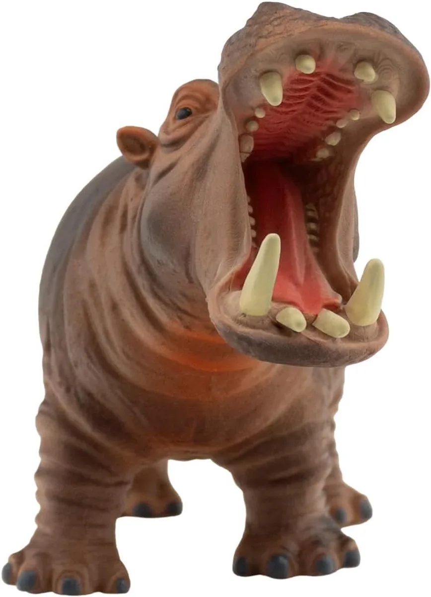 Bullyland 63691 – Speelfiguur Nijlpaard – ca. 8 x 14cm – levensecht en detailrijk vormgegeven – ideaal als educatief speelfiguur, decoratie of klein cadeautje voor kinderen vanaf 3 jaar. van Bullyland in Meerkleurig – productfoto
