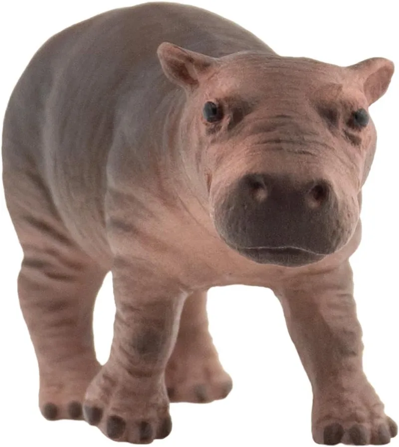 Bullyland 63692 – Speelfiguur Nijlpaard Kalf – ca. 7,5cm – levensecht en detailrijk vormgegeven – ideaal als educatief speelfiguur, decoratie of klein cadeautje voor kinderen vanaf 3 jaar by Bullyland in Grey – product photo