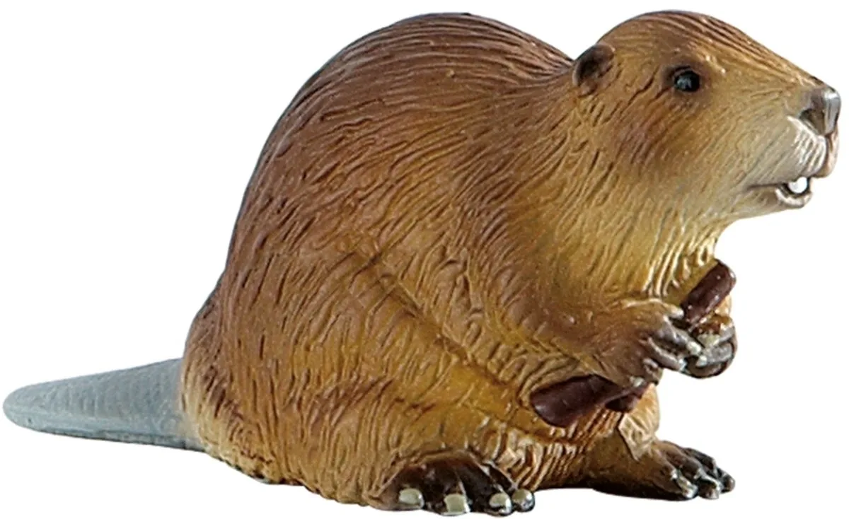 Bullyland 64456 – Speelfiguur Bever – ca. 3,2cm – levensecht en detailrijk vormgegeven – ideaal als educatief speelfiguur, decoratie of klein cadeautje voor kinderen vanaf 3 jaar. van Bullyland – productfoto