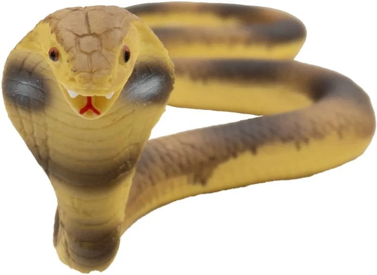 Bullyland 68481 – Cobra – ca. 6,5 cm – realistisch en handbeschilderd reptielenfiguur – ideaal voor educatief spel, avonturenverhalen of decoratie voor kinderen vanaf 3 jaar från Bullyland i Slang Cobra – produktbild